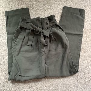 Army Green Paperbag Pants